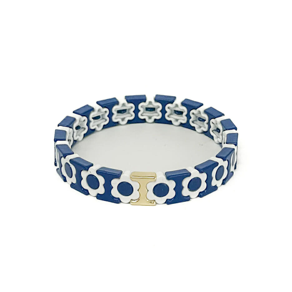 Gold Enamel Stacking Bracelet