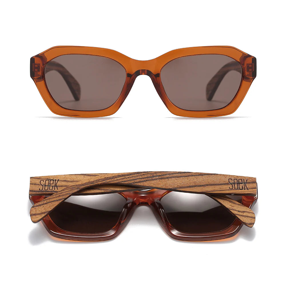 Stray Coffee Bean l Brown Lens l Walnut Wood Arms