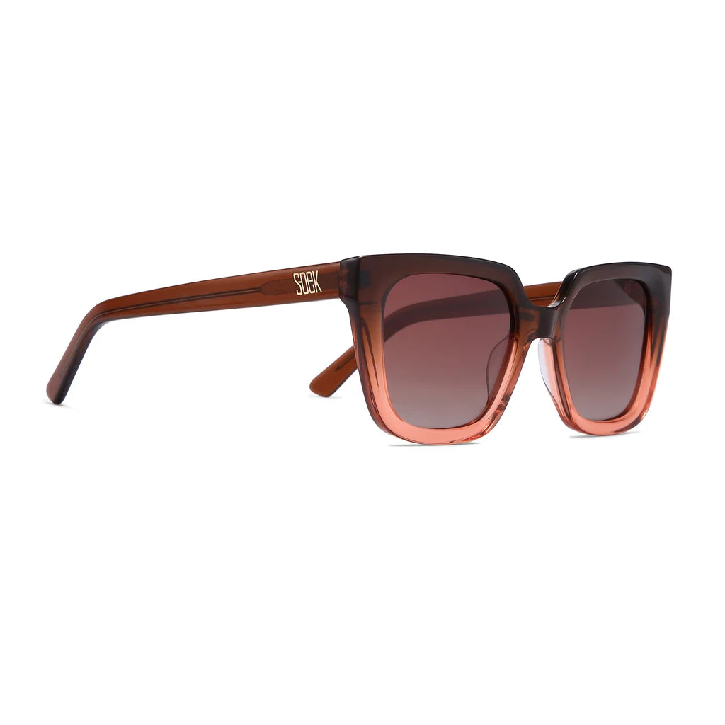 Harper Ombre Brown l Bio Acetate Sunglasses l Brown Graduated Polarised Lens