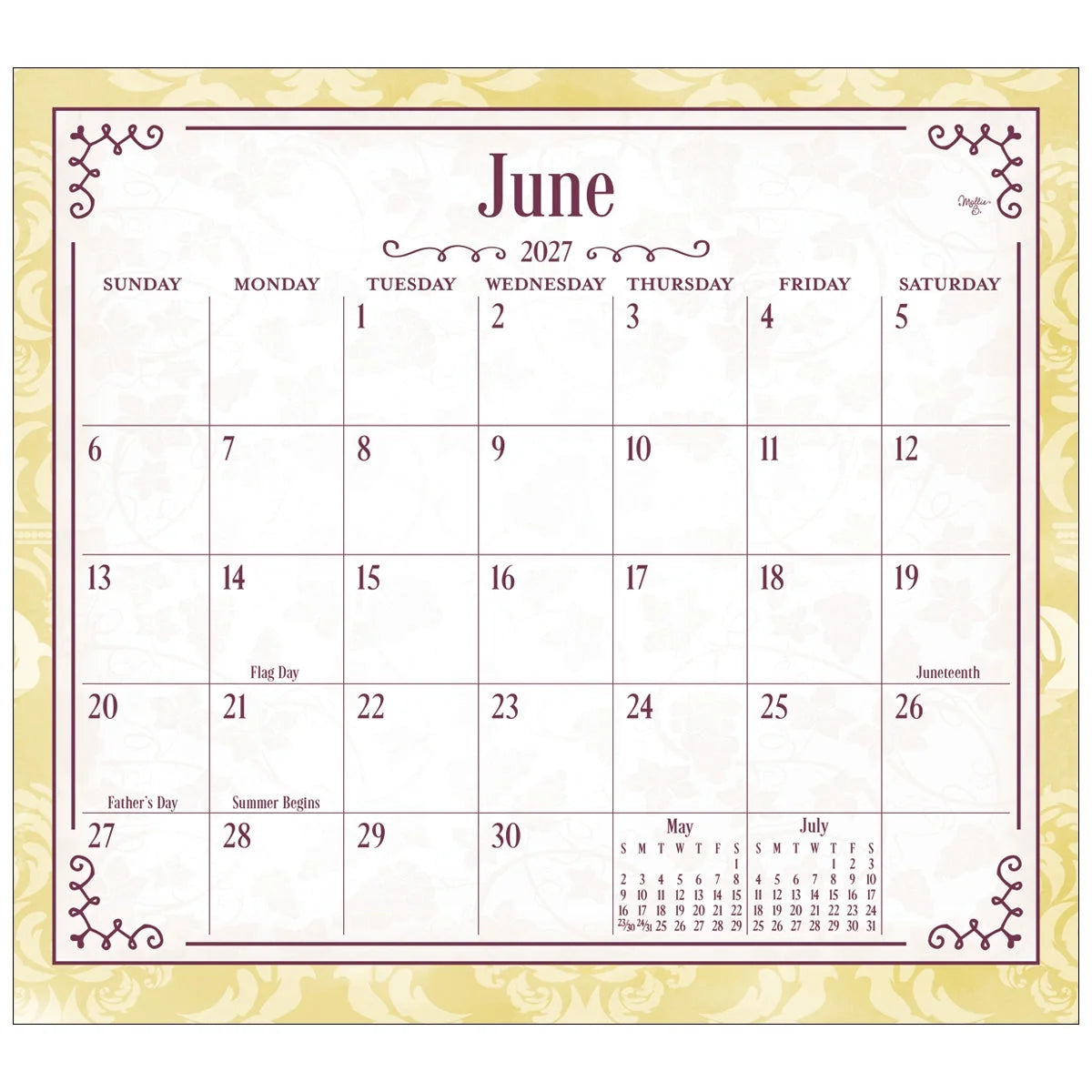 Wine Calendar 2027 | Wall Calendar