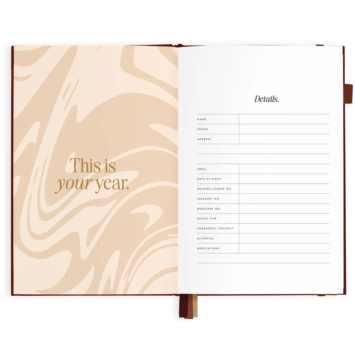 2027 A5 Horizontal Planner | Cherry
