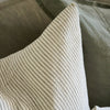 Marina Cushion | White w' Pistachio Stripe