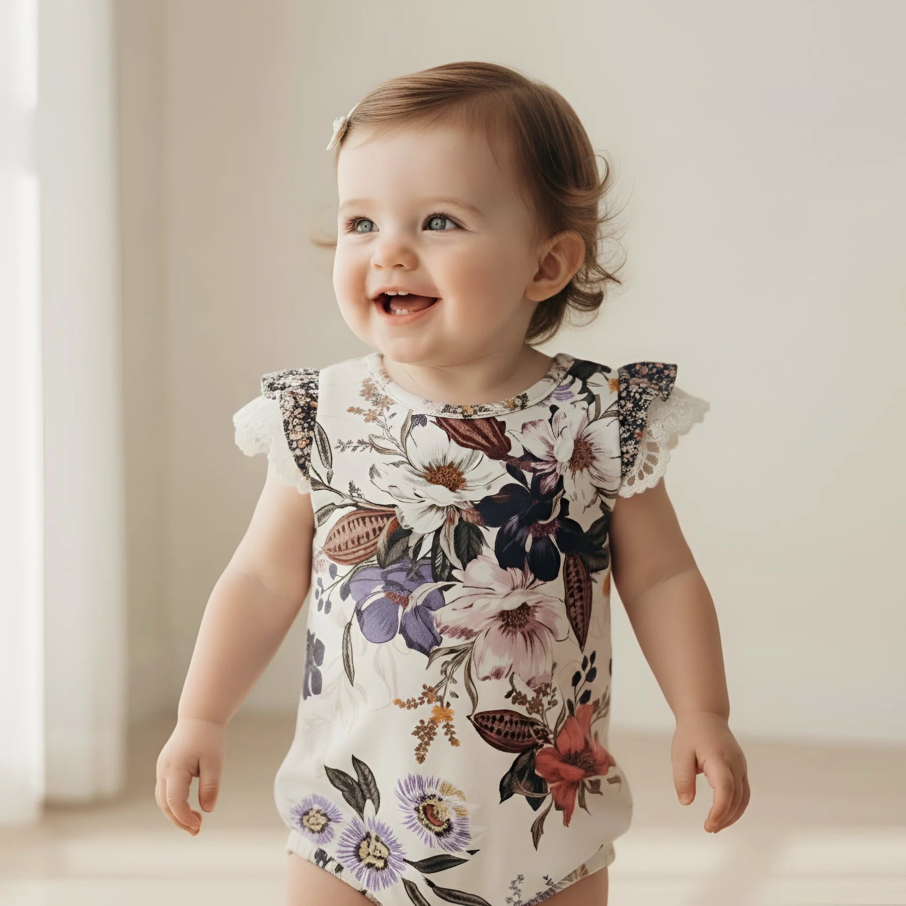 Baby Girls Knit Romper | Native Floral