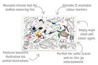 Reusable Silicone Drawing Mat | Sea Animals