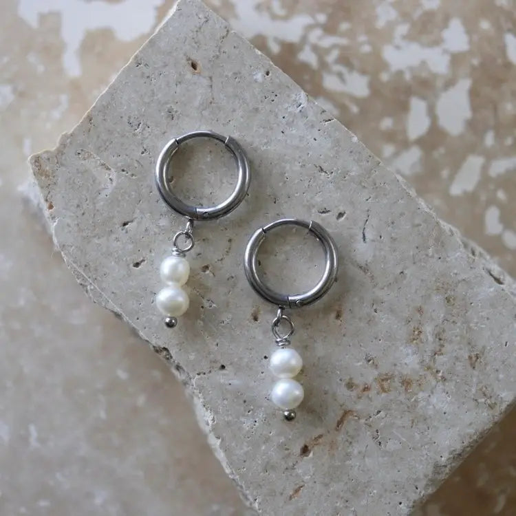Bularii Earrings | Silver Stainless Steel