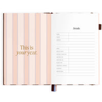 2027 A5 Academic Vertical Planner | Chocolate Stripe