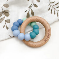 DUO Silicone and Beech Wood Teether | Ombre