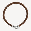 The Mariner Men’s Plaited Leather and Steel Bracelet | Tan