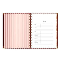 2027 A4 Academic Vertical Planner | Merlot Pinstripe