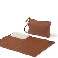 Nappy Changing Pouch | Chestnut Brown Vegan Leather