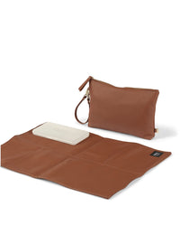 Nappy Changing Pouch | Chestnut Brown Vegan Leather