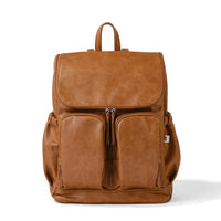 Signature Nappy Backpack | Tan Vegan Leather