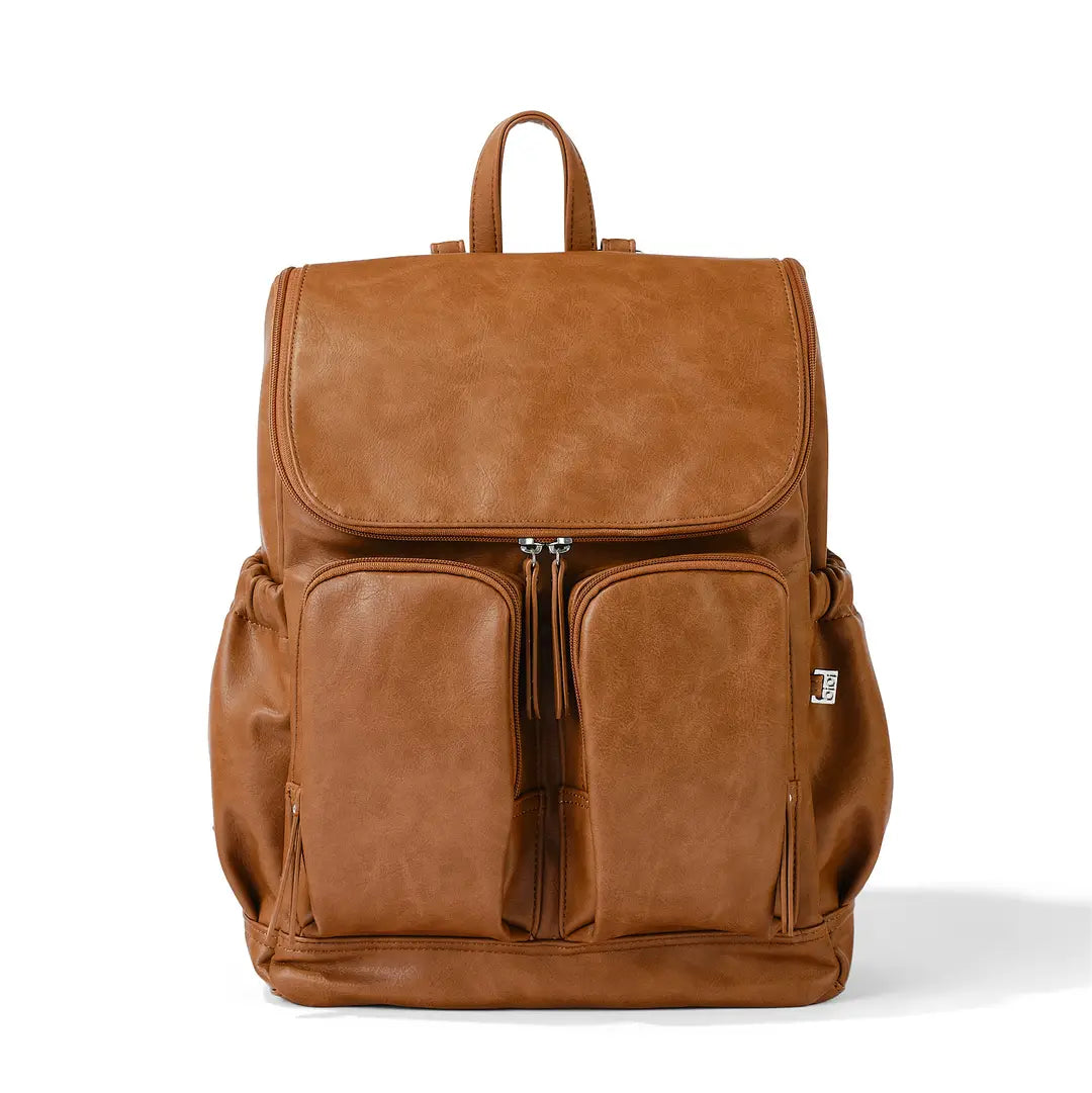 Signature Nappy Backpack | Tan Vegan Leather