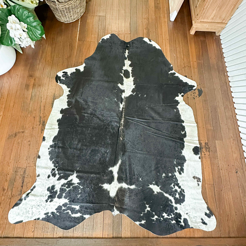 Black + White Cowhide 18 | Floor Rug – Whatever Mudgee