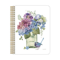 Blue Wren Hydrangeas Medium Notebook