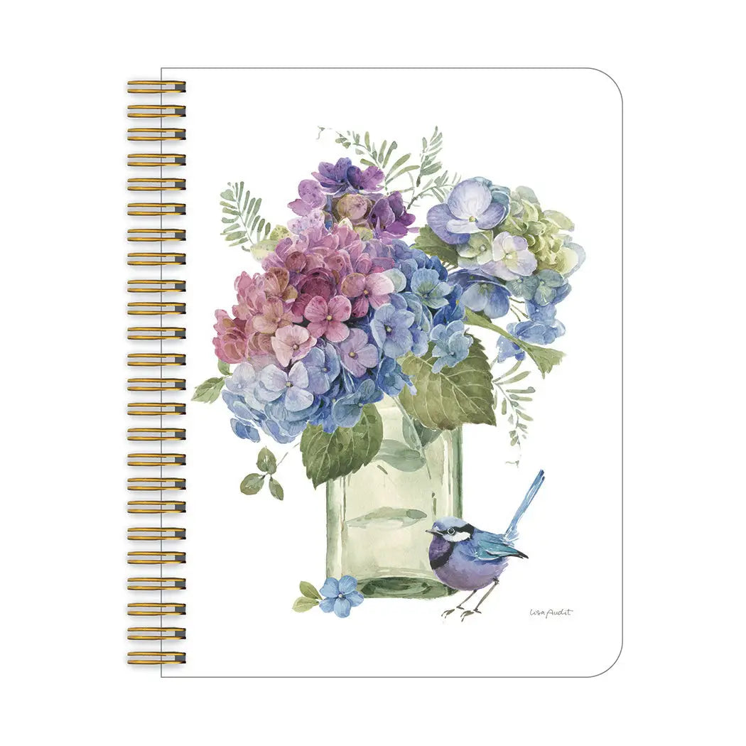 Blue Wren Hydrangeas Medium Notebook