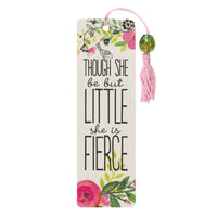 Though She Be But Little  She Is Fierce Beaded Bookmark