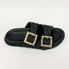 Ease Raffia Slide | Black