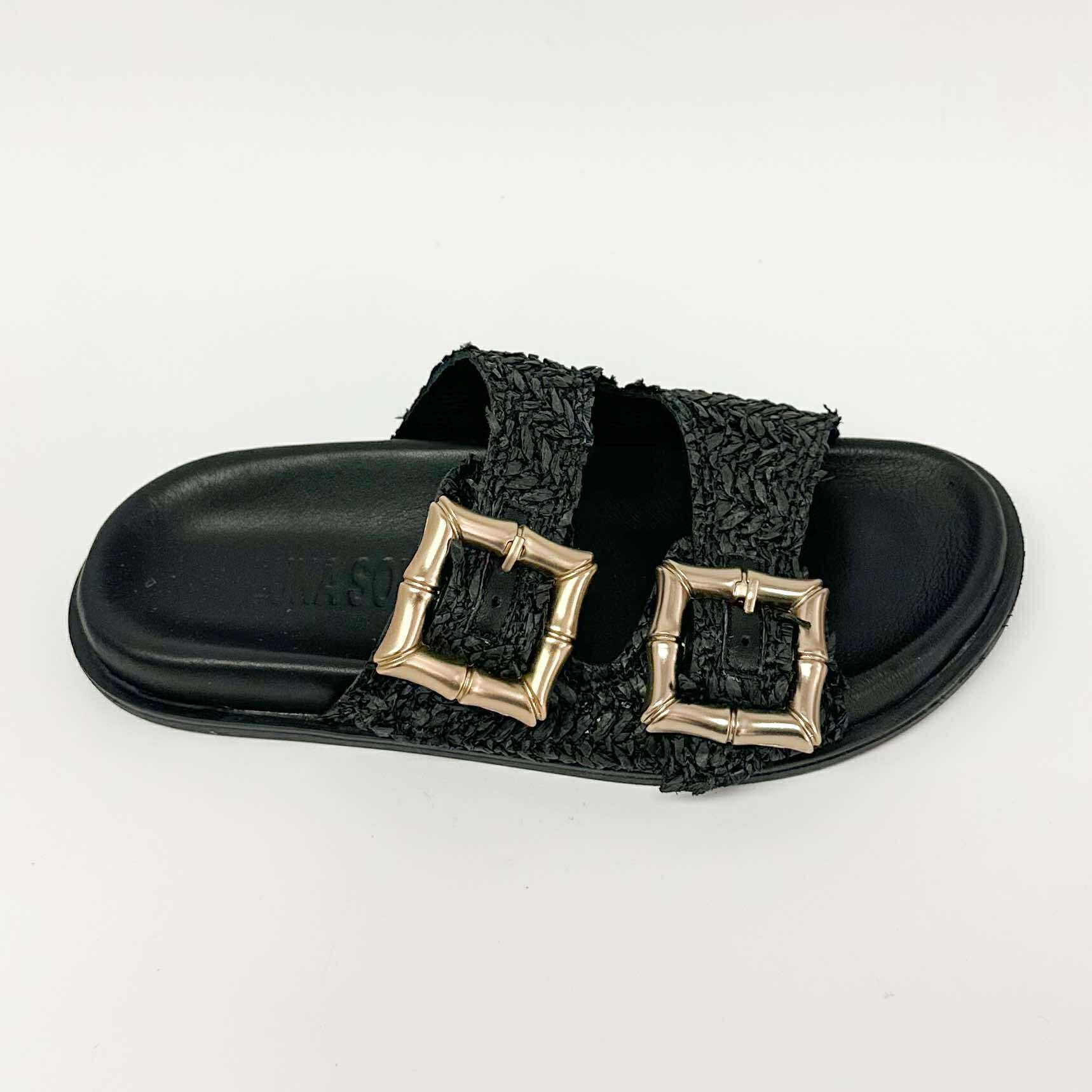 Ease Raffia Slide | Black