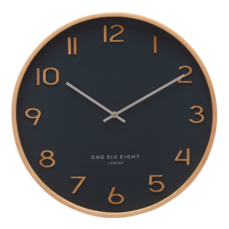 Wallace Silent Wall Clock | Petrol Blue