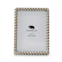 Antique Silver Rope Photo Frame