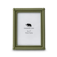 Rib Olive Green Photo Frame
