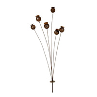 Stake Poppy Head Rust