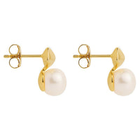 Mirage Yellow Gold Pearl Earring