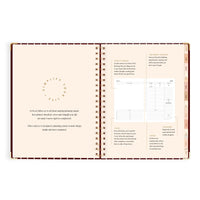 2027 A4 Academic Vertical Planner | Merlot Pinstripe