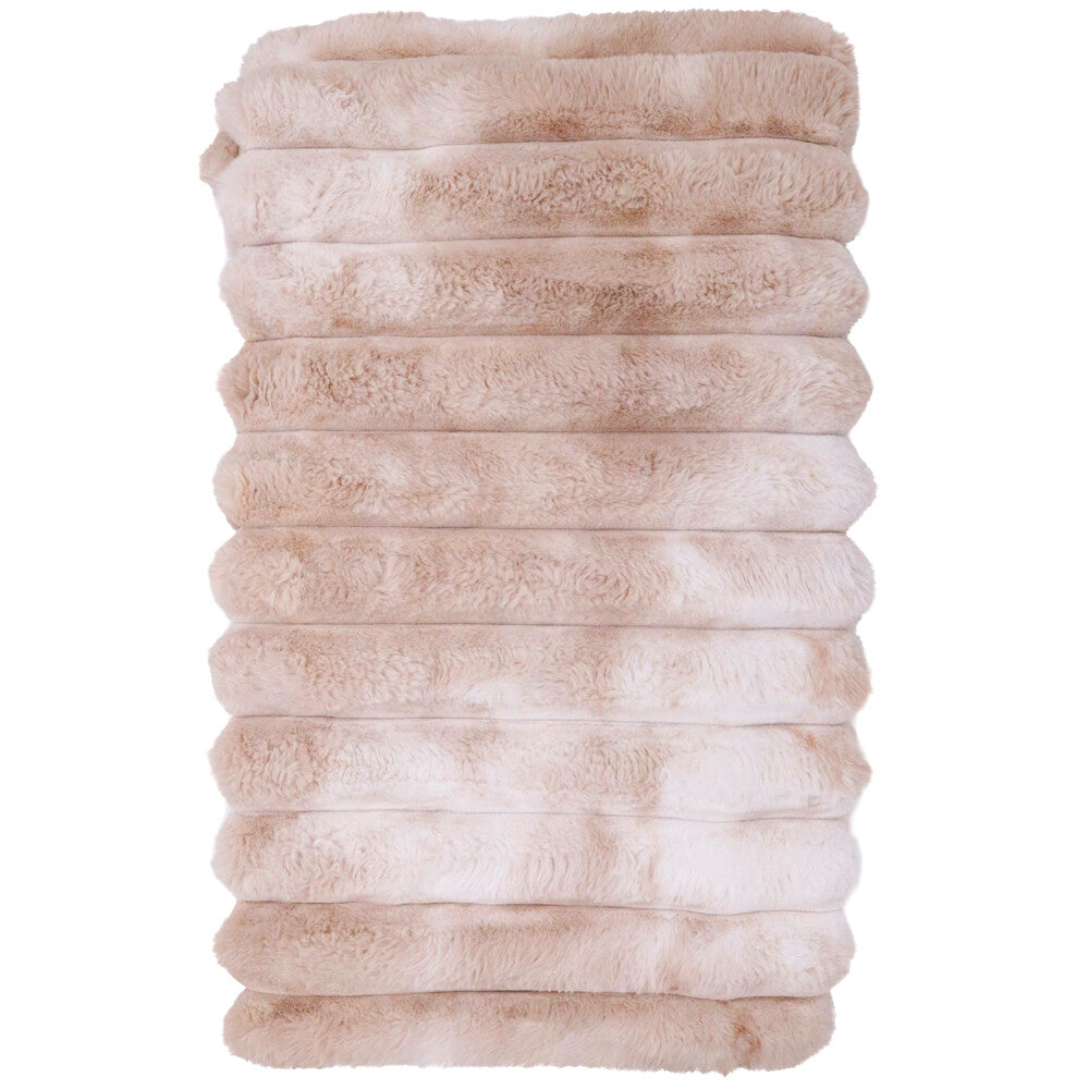 Throw Lux Puffer Faux Fur Dappled