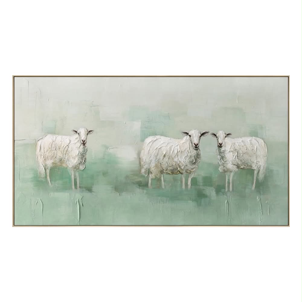 Fleece Fleet Painting | Framed Art | 113x63cm