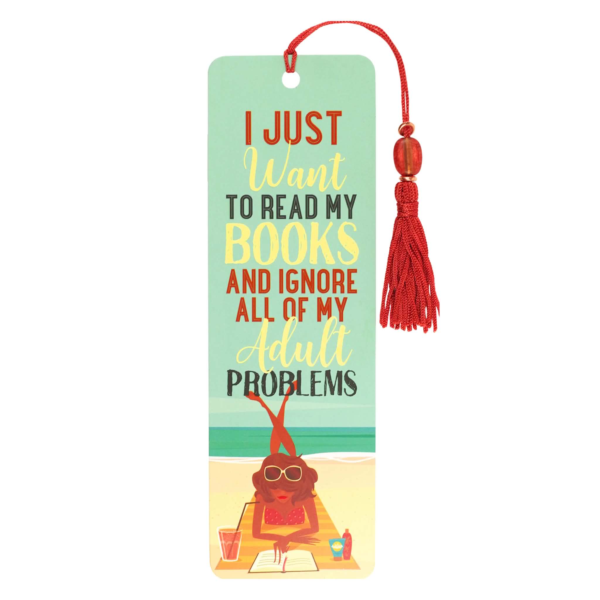 Just Want To Read Beaded Bookmark