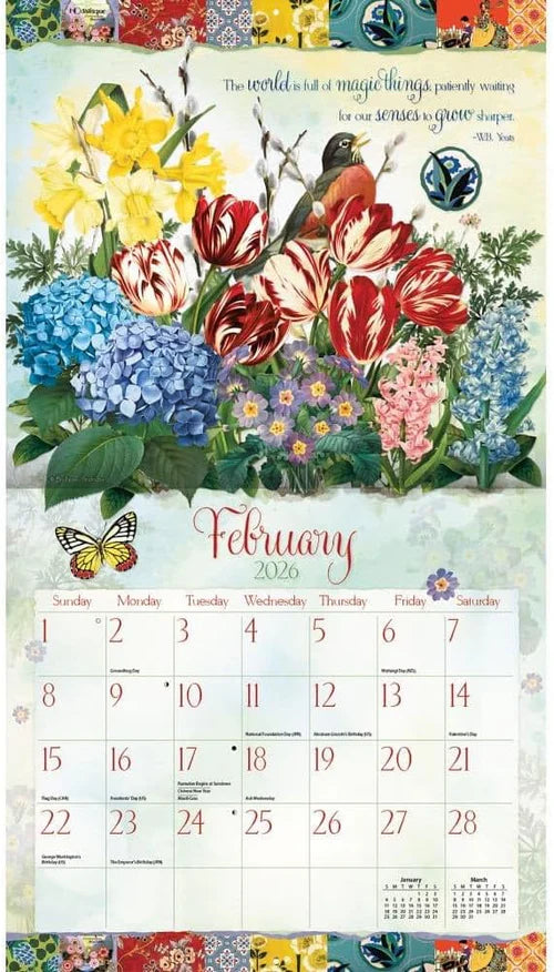 Garden Botanicals 2026 | Wall Calendar