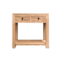 Elm 2 Drawer with Shelf Natural Console | 90cm