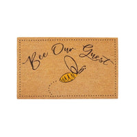Bee our Guest Doormat Black & Yellow