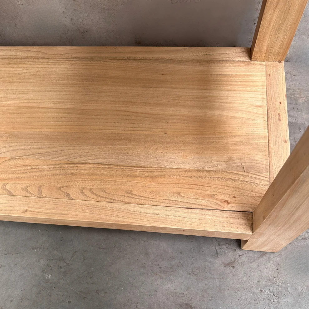 Elm 2 Drawer with Shelf Natural Console | 90cm