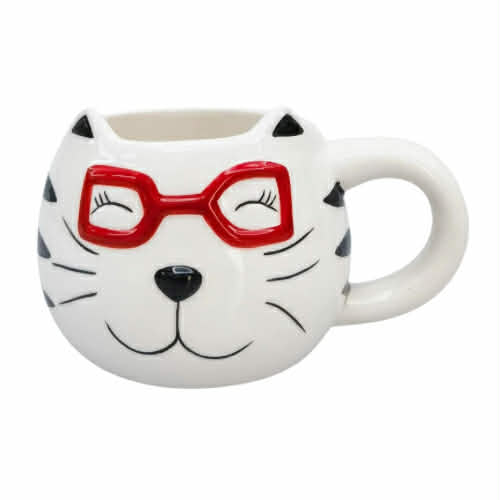 Cat Mug White & Black
