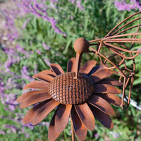 Daisy And Hummingbird Garden Stake