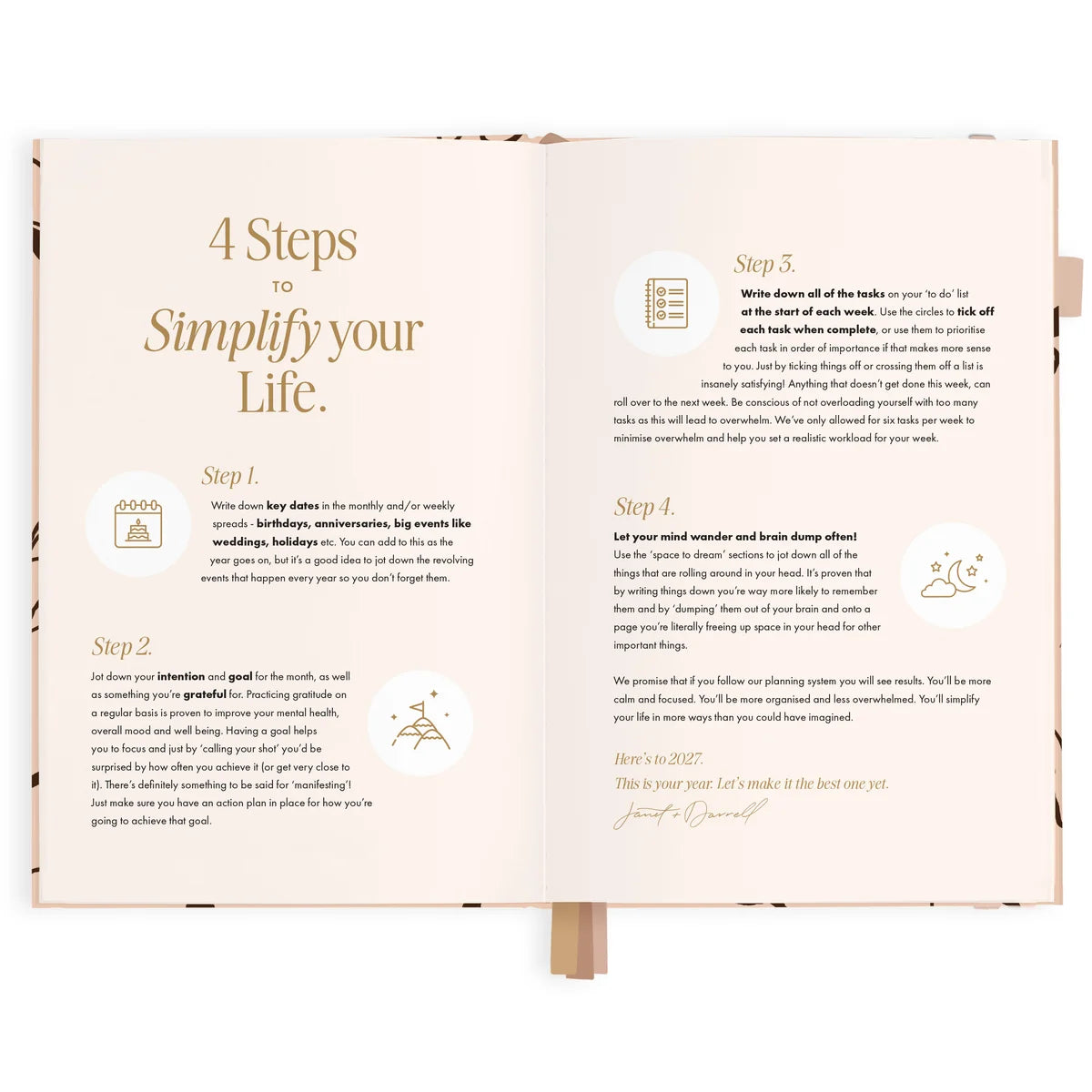 2027 A5 Vertical Planner | Amalfi Latte