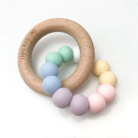DUO Silicone and Beech Wood Teether | Ombre