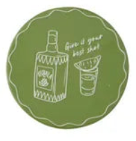 Happy Hour Ceramic Coaster