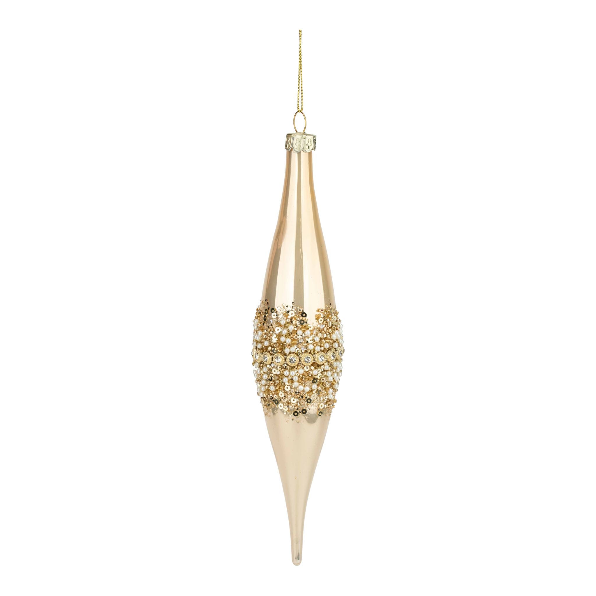 22cm Gold Pearl Encrusted Finial