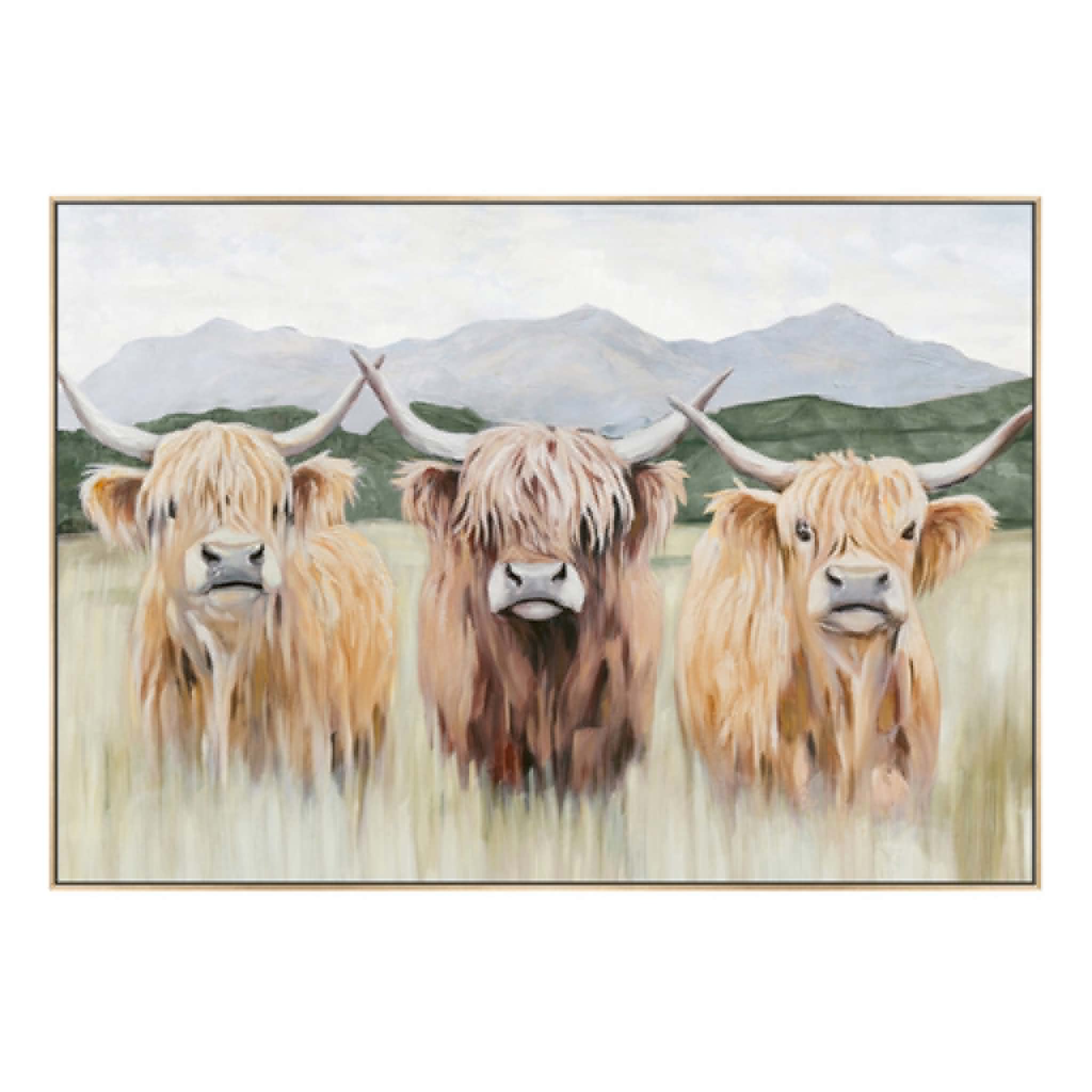 Moo Crew Paint | Framed Canvas Art | 103x73cm