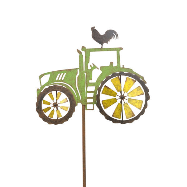 Tractor Windspinner On Stake