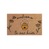 Welcome To Our Hive Doormat Black & Yellow