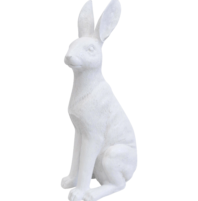 Sitting Hare Large White