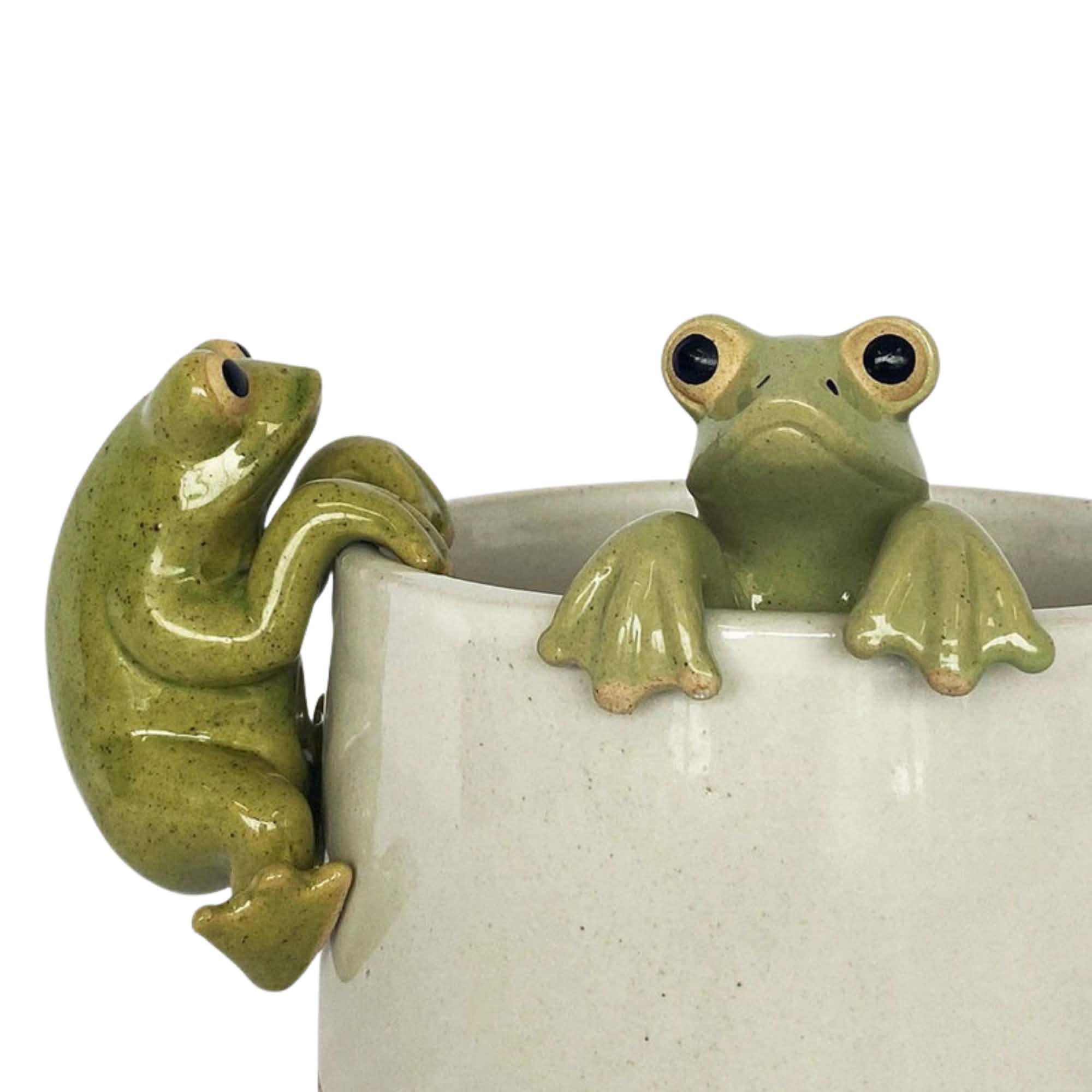 Frog Pot Hanger Green 8cm