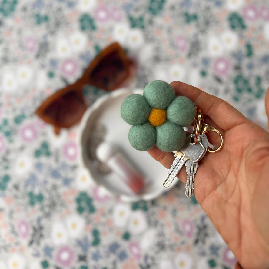 Felt Flower Keychain