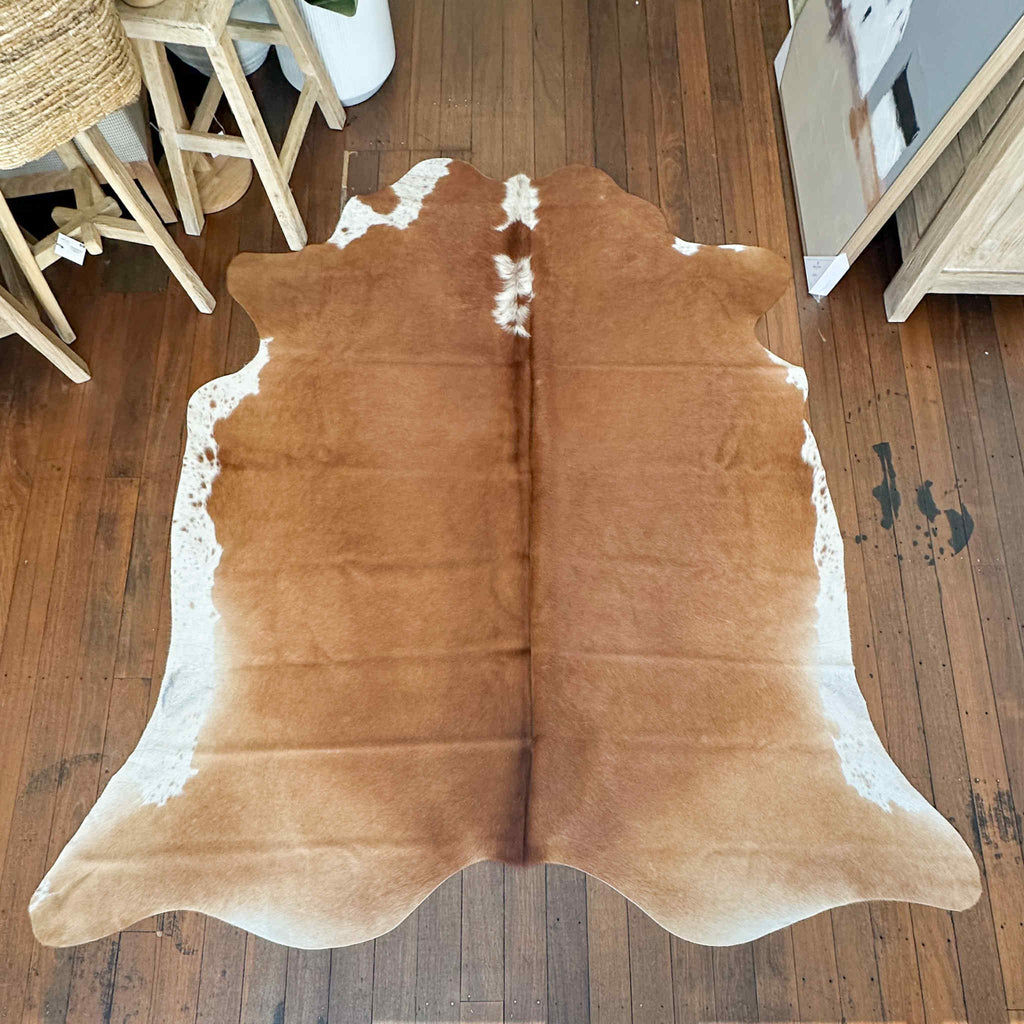 Brown + White Cowhide 4 | Floor Rug – Whatever Mudgee