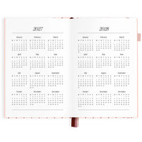 2027 A5 Horizontal Planner | Rosé Pinstripe